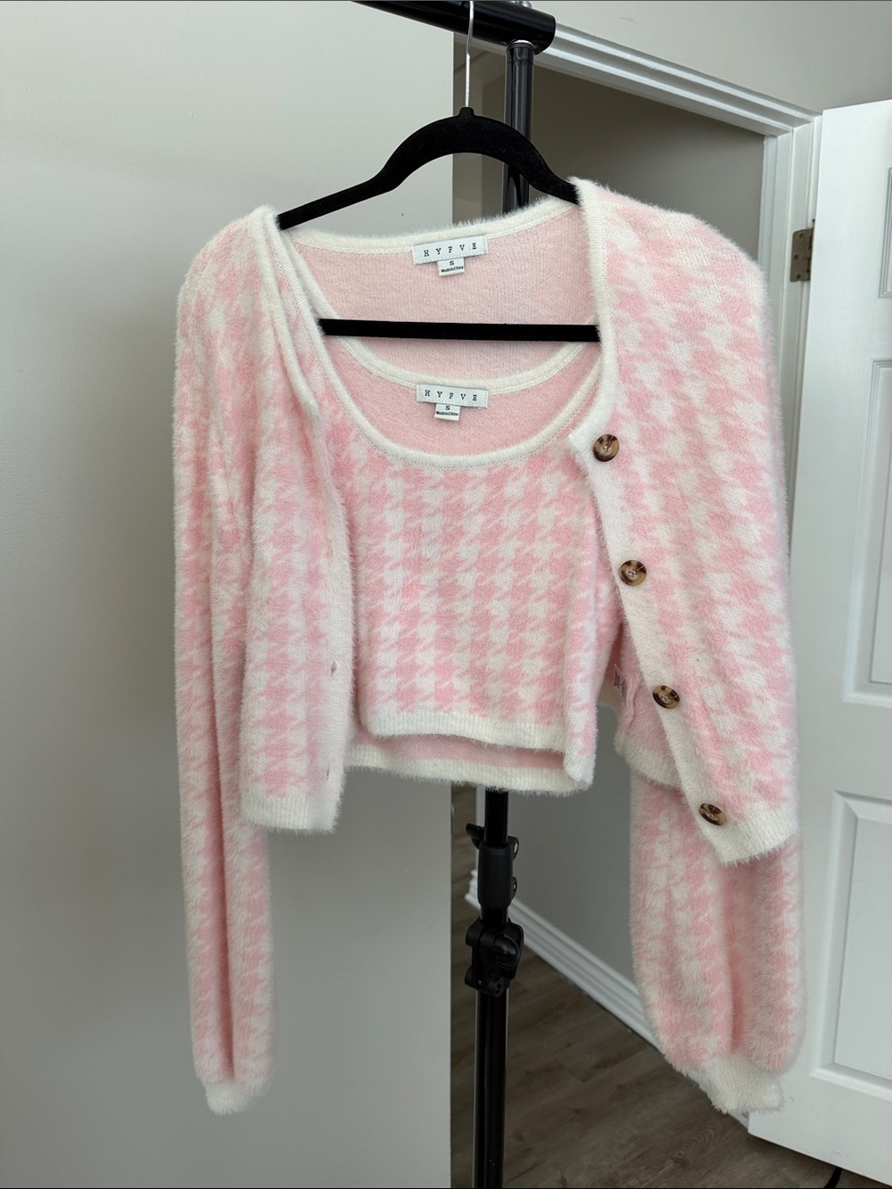 Pink top with sweater